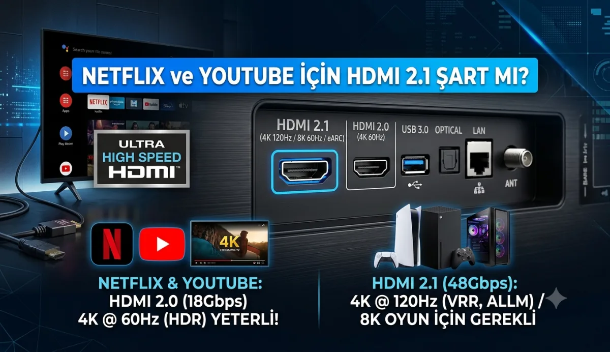 Netflix ve YouTube İçin HDMI 2.1 Şart mı?